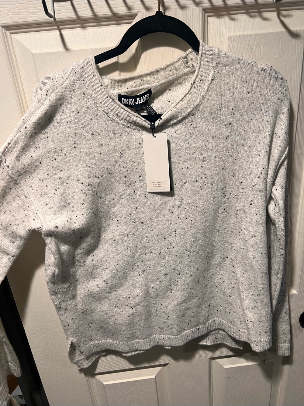 DKNY Jeans Cream Speckled Crewneck Sweatshirt